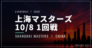 【10/8】上海マスターズ結果｜チチパス・フルカチが勝利